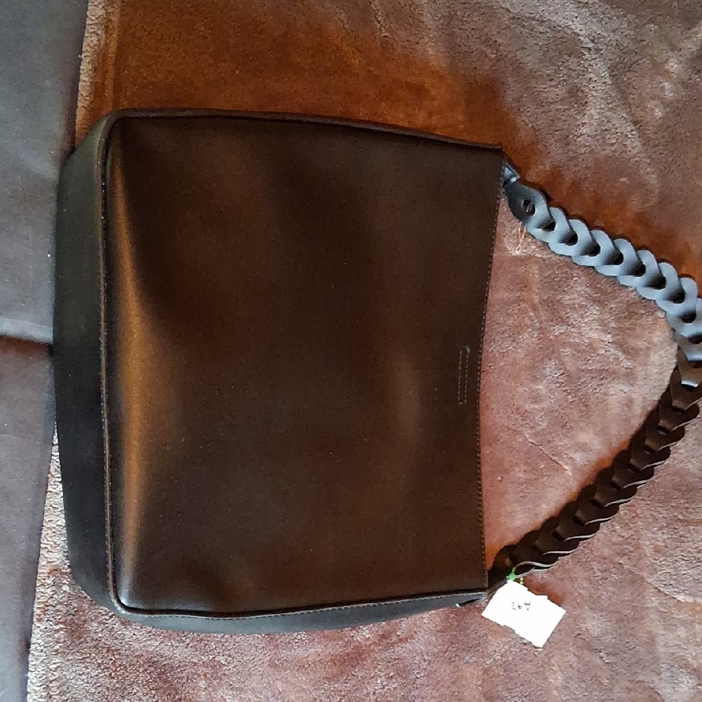Black Leather Shoulder Bag